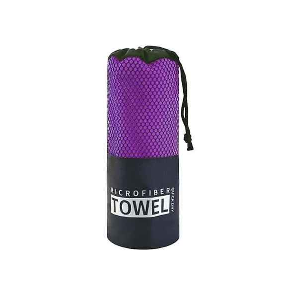 Snabbtorkande mikrofiberhandduk för sport Superabsorberande badhandduk Bärbar gymhandduk för simning Löpning Yoga golfhandduk C 76x152cm Purple with bag