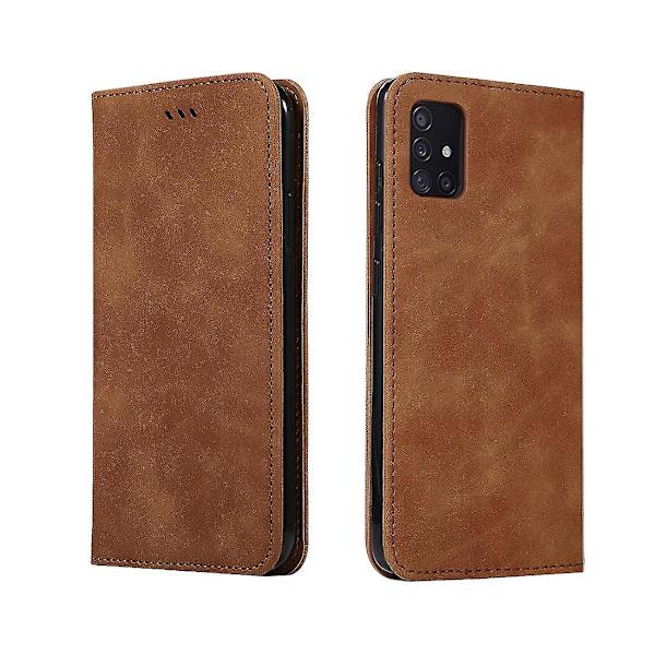 För Samsung Galaxy A51 5g Busines Case Brown