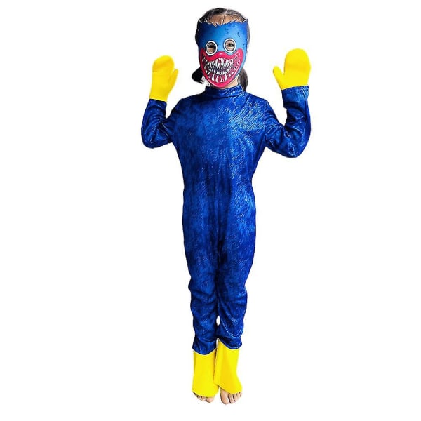 Kids Poppy Playtime Cosplay Kläder Halloween Kostym Outfit Set L Blue