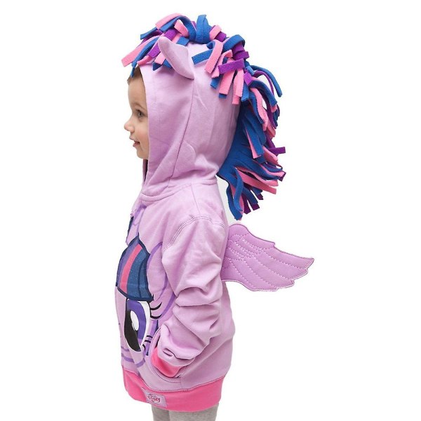 My Little Pony Barn Flickor Hoodie Zip Up Jacka Kappa Rainbow Dash Twilight Sparkle Ytterkläder Purple 3-4 Years