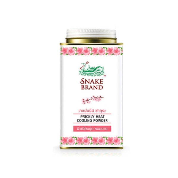 Thailand Shengle Brand Snake Powder Hot Prickly Heat Powder Baby Snake Powder Talcum Powder Prickly Heat Powder 140g Tw Cherry blossoms