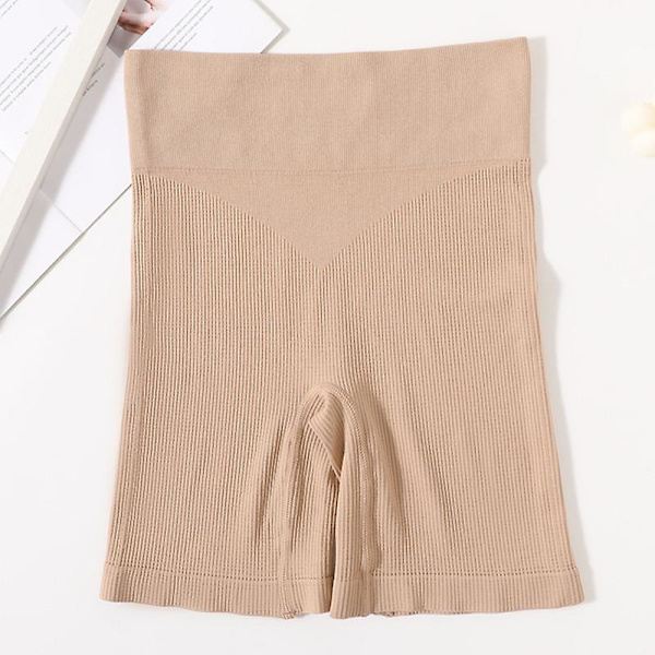 Sömlösa shorts med hög midja Kvinnor Hip Push Up Shorts Säkerhetsbyxor Fitness Boxer Trosa Magkontroll Underkläder Kalsonger Z M style3 beige