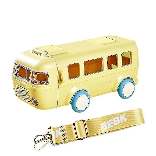 Barnbil Halmvattenkopp Bildrickskopp Läcksäker Fancy design Yellow