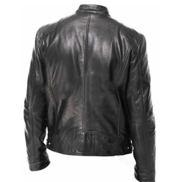 Svart/brun/khaki/röd skinnjacka Mjuk casual Fritidskläder Kappa för kontor i sovrummet Red L