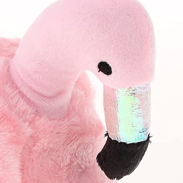 Plysch tofflor för vuxna unisex flamingo tofflor för vinter höst (cv-3) pink