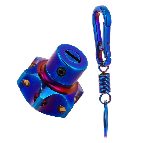 Allmänt Cnc-modifierad bränd titan Nyckelhuvud Nyckelbit Sexkantnyckelspets Tillbehör Blue 3.35X3.2cm