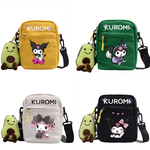 Kuromi ryggsäck anime perifer axelväska Grön ~ 1