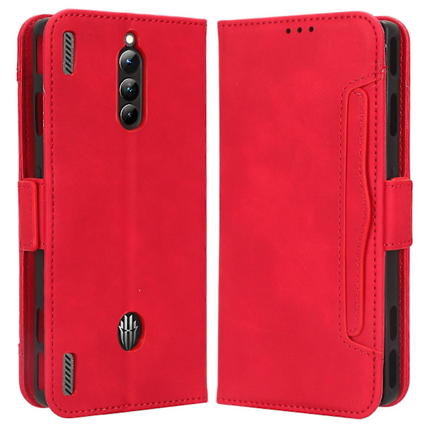 För Zte Nubia Red Magic 8 Pro+ 5g / Red Magic 8 Pro 5g Flera kortplatser Telefonfodral Cover Pu Läder Phone case Red