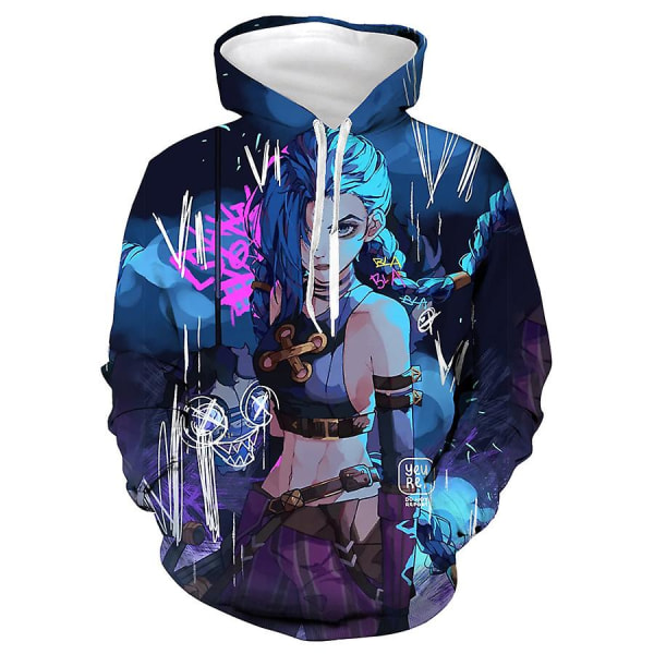 League of Legends Jinx Thermal Sweatshirt-XL