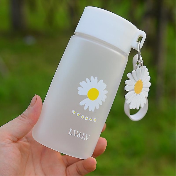 Daisy Plast Cup, Anti-dropp vattenkopp utomhuskopp, 480 ml Creative Frosted vattenflaska style-3
