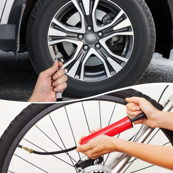 V2ine 8 tums uppblåsbar förlängningsgummislang, lås på luftchuck+gummislang+1/4&#34; Quick Plug, Closed Flow Tire Inflator Chuck med klämma för 1Set inflate kit
