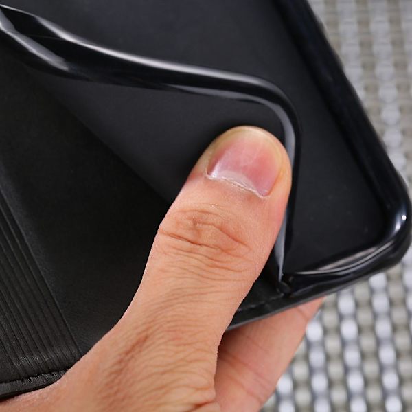För Xiaomi Redmi Note 12 4g Korthållare Cover Kohud Texture Pu Läderställ Phone case Shell Dark Brown