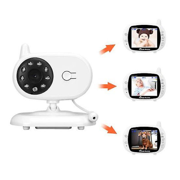 Babyphone Video Trådlös multifunktions 3,5" LCD-färgvideo tvåvägsljud, mörkerseende, temperaturövervakning null none