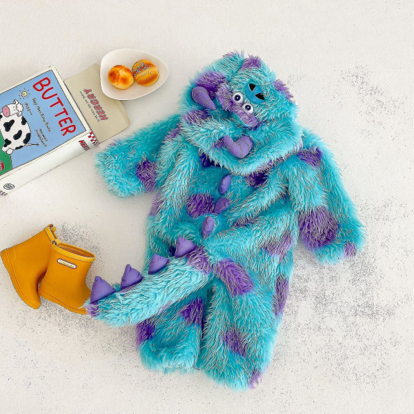 Unisex toddler barn blå Sally Monster kostym Jumpsuit för baby 7-8 Years Old