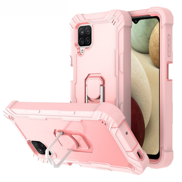 Case för Samsung A12 5G Case, Galaxy A12 Case, Allytech Slim Fit Rugged 3-lagers stötsäkert skydd Hybrid Kickstand Phone case Cover för rosegold