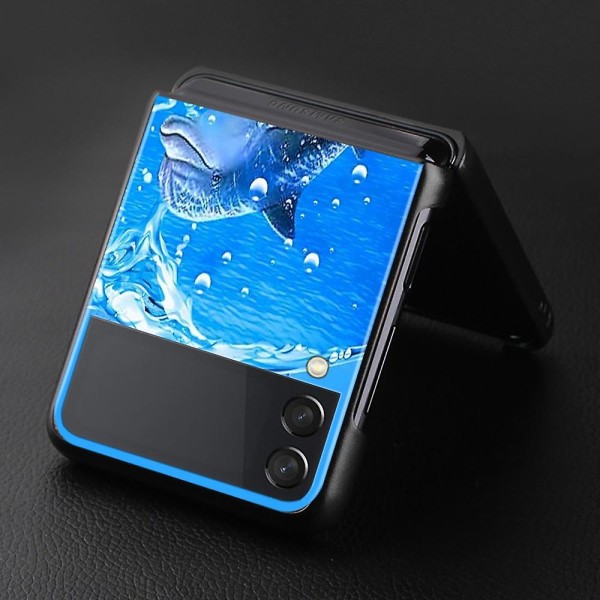 Phone case Styvt stötsäkert case för Samsung Galaxy, söta, marina djur, delfiner For Samsung Z Flip