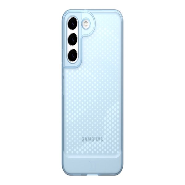 [U] av UAG Designad för Samsung Galaxy S22 Ultra Case Clear Ice Lucent Slim Fit Lätt Snygg Transparent Slagtålig skyddande cerulean galaxys22[6.1-inch]