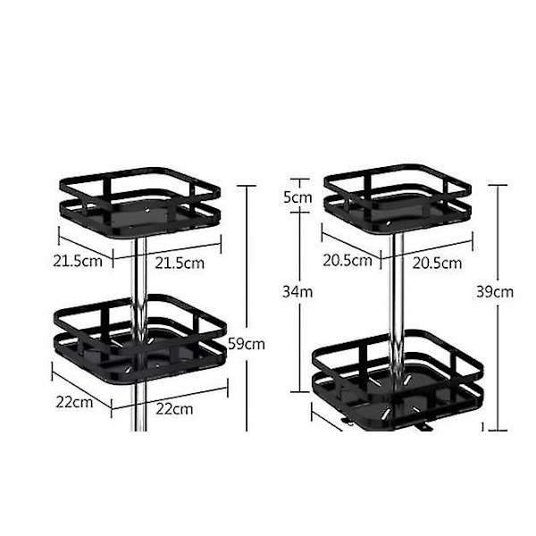 Roterbart Kryddställ Kryddbehållare Kökstillbehör Square 1 layer