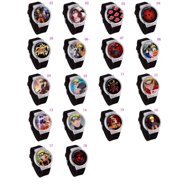 Naruto Waterproof Touch Mode LED Watch Uzumaki Naruto