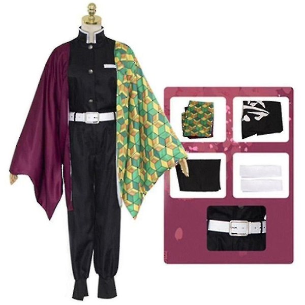 Kids Demon Slayer Animation Kostym Tanjirou Nezuko Outfit Set -autoeuro Tomioka Giyuu 4-5 Years