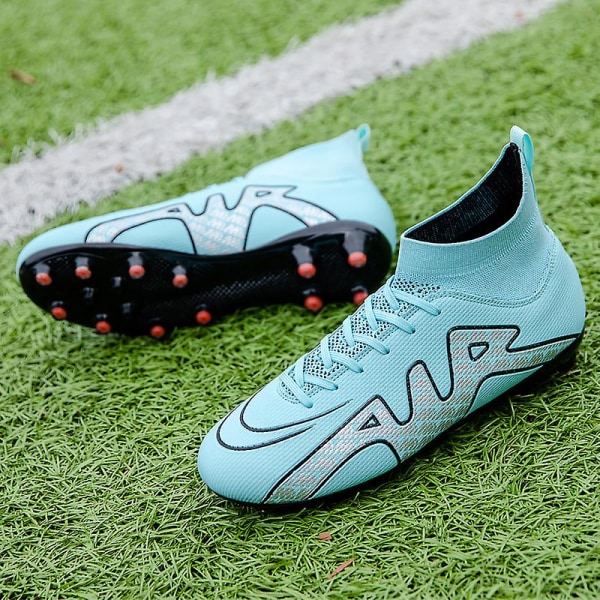 Fotbollsskor för män Halkfria fotbollsskor Klossar Gräs Fotbollssneakers Yjck15-1 Blue 35