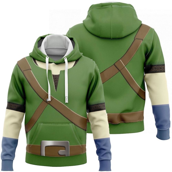 Anime Game The Legend Cosplay Of Zelda Link Cosplay Hoodie Herr Kostym Rollspel Fantasia Sweatshirt Halloween Carnival Kläder Style B L