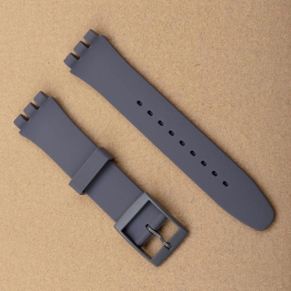 Lämplig för watch Tillbehör för Swatch Silikonband Spänne 17mm19mm Gummirem Sportrem för män och kvinnor 20mm Watch Band Watch S pink 19mm