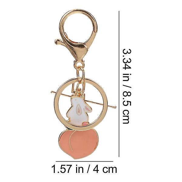 1 st Dripping Peach Nyckelring Väska Nyckelring Hänge Tillbehör (sorterad färg) Assorted Color 8.5x4x0.2cm