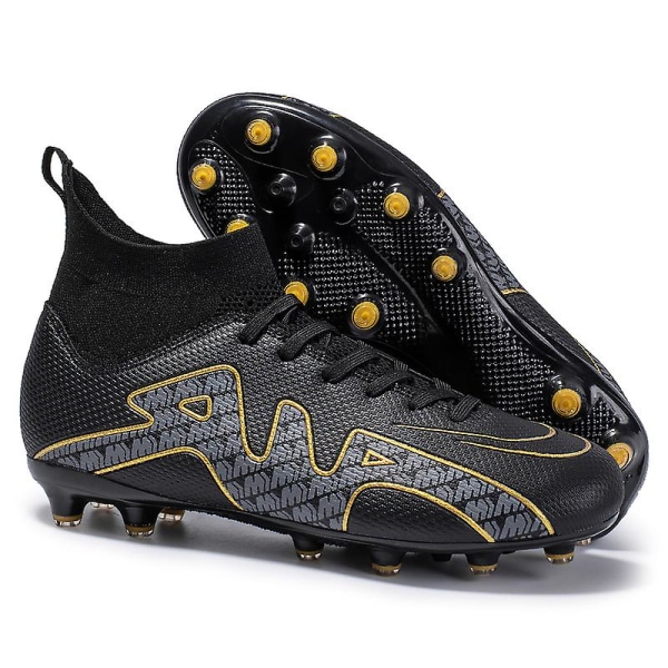 Fotbollsskor för män Halkfria fotbollsskor Klossar Gräs Fotbollssneakers Yjck15-1 Black 34