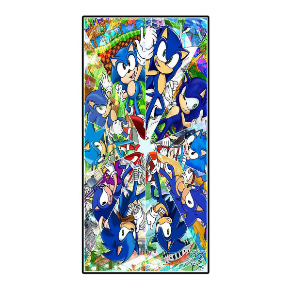 Sonic Beach Handduk Digital Print Fleece Material 160*80cm sytle-C