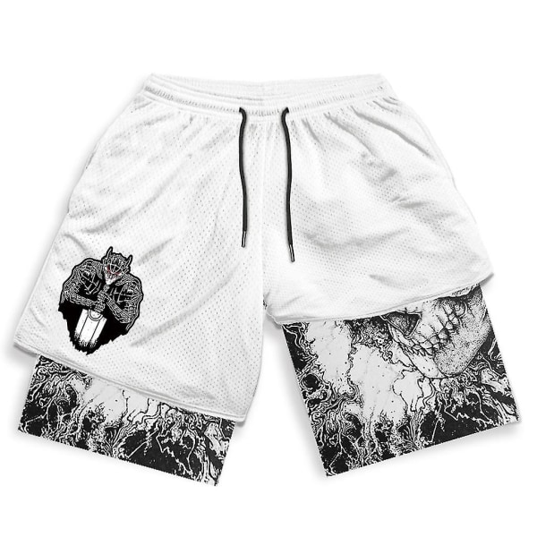 Anime Gym Shorts Herr Dam Berserk Manga 3d Print 2 In 1 Performance Shorts Träning Sommar Quick Dry Compressionshort Byxor 8 5XL