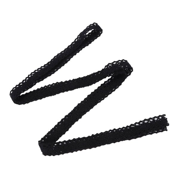 Spetsband bomullstråd 20 yards dekorativa tillbehör för kläder Bordsduksdekorationer svart