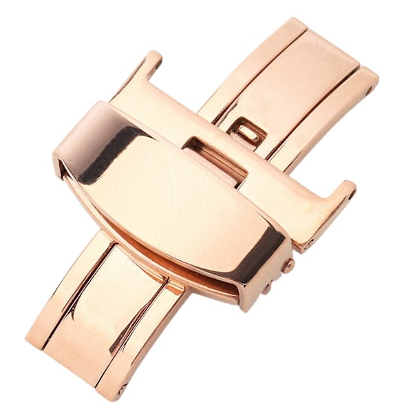 Hopeup Watch Band Spänne Bra Hårdhet Enkel installation Universal watch i rostfritt stål för dagligt bruk Rose Golden 14mm