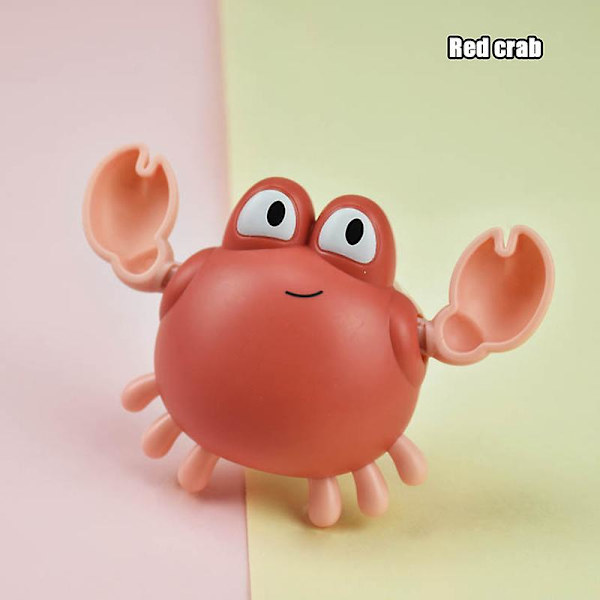 Baby Djur Söt tecknad sköldpadda krabba Klassisk baby Spädbarnsbadkedja Clockwork Toy For Kid 2020 Nyaste C Red crab