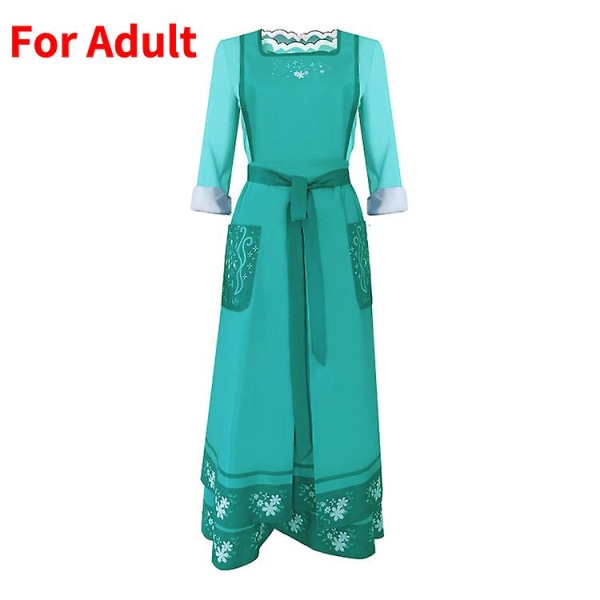 Film Encanto Kvinnor Tjej Julieta Madrigal Cosplay Kostym Outfits Familjefest Halloween Karneval Klänning För Vuxna Barn adult Julieta dress XS