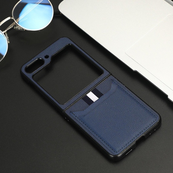 Z Flip 5 Case,samsung Galaxy Z Flip 5 Case Med Kortplatser,Galaxy Z Flip 5 Case Med Korthållare blue
