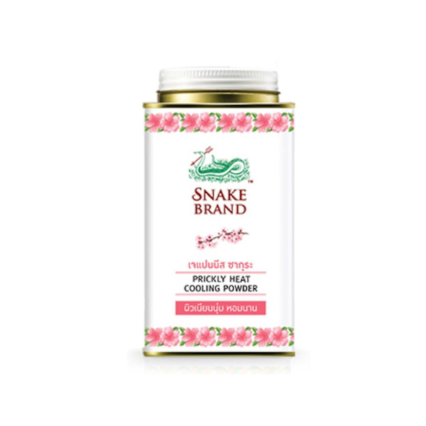 Sl Chang Thailand Shengle Brand Snake Powder Hot Prickly Heat Powder Baby Snake Powder Talcum Powder Prickly Heat Powder 140g Cherry blossoms