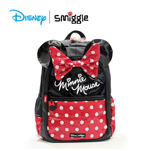 Disney Smiggle hetsäljande Skolväska kvinnliga Minnie Wheel Ryggsäck Mickey Barnväska Trolley Väska 3-16 år Backpack04