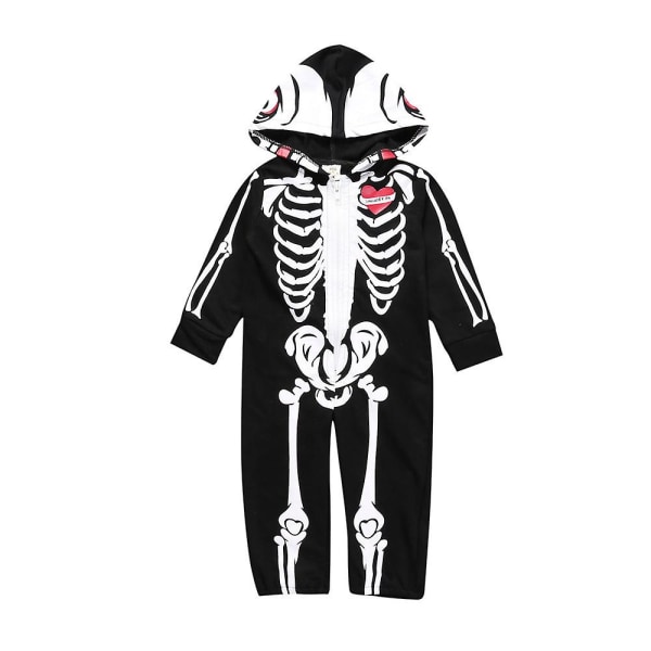 3-24 månader Baby Toddler Skeleton Romper Halloween Party Cosplay Dräkt Jumpsuit Presenter 3-6 Months