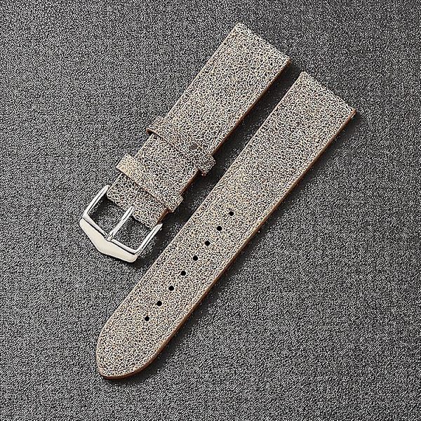 20 mm liten trasig nötskinnsrem som passar för Huawei Watch Light Coffee