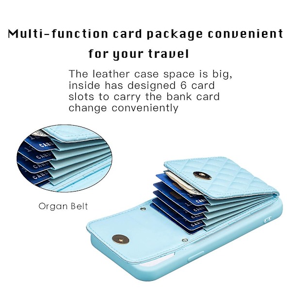 Bf22-stil case för Iphone 12 Pro Max Pu Läderbelagd Tpu Kickstand Cover Blue