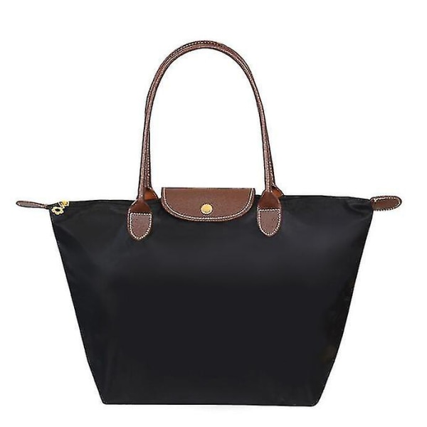 Axelväskor för kvinnor Le Pliage Tygväska Stor Nylon Damhandväska Black Large
