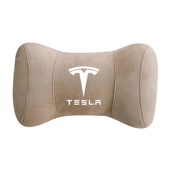 Lämplig för Tesla memory foam nackstödskudde nackstöd Beige