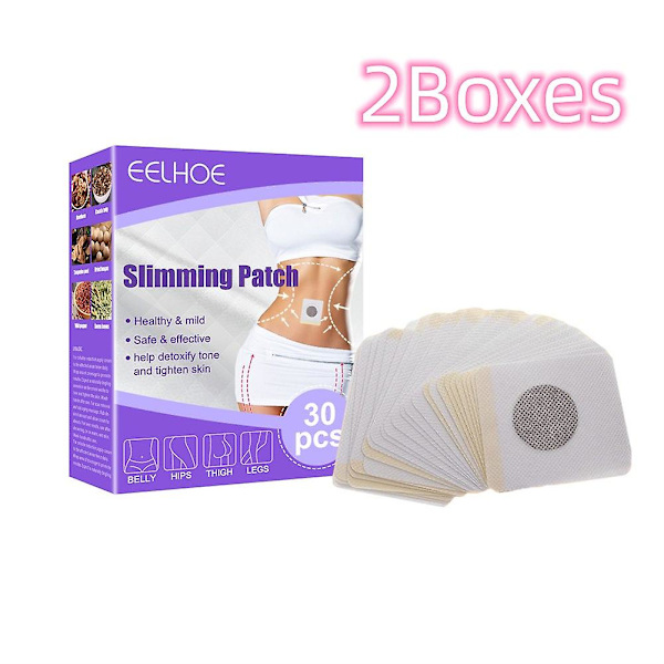 2 lådor Eelhoe Slimming Body Shaping Patch stramar åt lata människors tunna magarmar Slimmande naveldekal