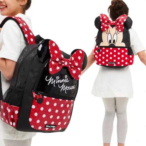 Disney Smiggle hetsäljande Skolväska kvinnliga Minnie Wheel Ryggsäck Mickey Barnväska Trolley Väska 3-16 år Backpack03