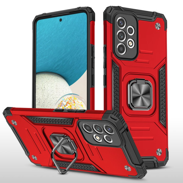 NIFFPD Galaxy A53 Case, Samsung A53 Case Ring Kickstand Hård PC Mjuk TPU cover till Samsung Galaxy A53 5G Röd red