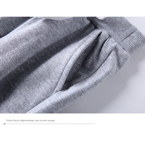 Roblox Barn T-shirt Set Grå + Svart Grey+Black 120cm