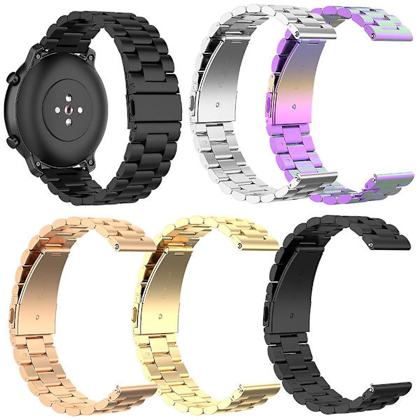 Hopeup watch i rostfritt stål för Samsung Gear Amazfit Pace Multicolor