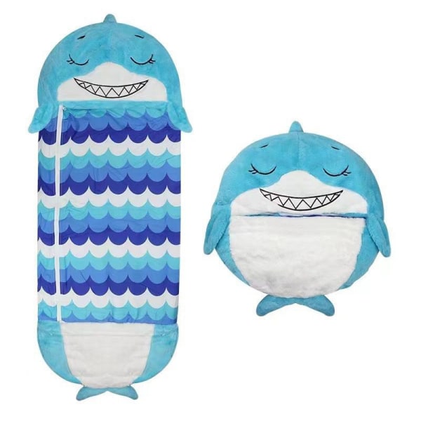 Ny sovsäck för barn med tecknade djur - Shark blue S（135cm*50cm)