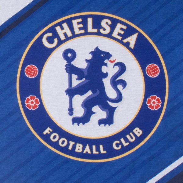 Chelsea FC Pojkpyjamas Långa Sublimering Officiell Fotbollspresent Royal Blue 5-6 Years